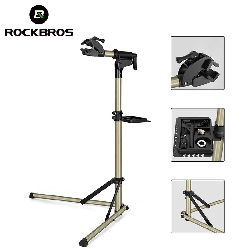 ROCKBROS Bicycle Repaire & Maintenance Stand Aluminum Alloy MTB Road Bicycle Workshop Repaire Stand Bike Display Parking Racks