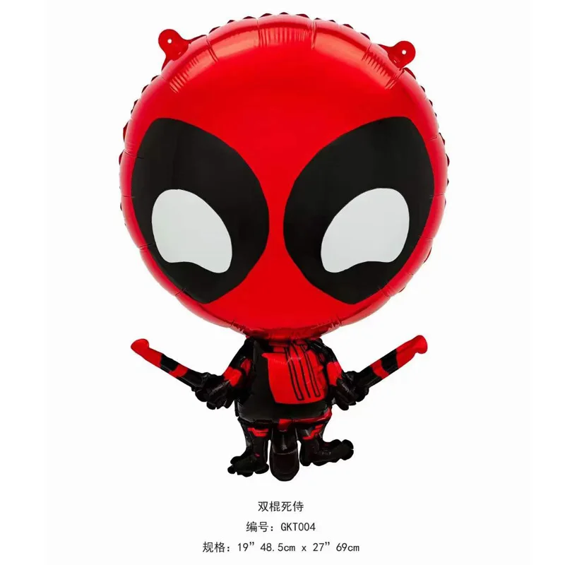 Disney Deadpool Birthday Decorations Cartoon Foil Balloons Superhero Captain America Spiderman Boy Kids Toy Hero Party Supplies