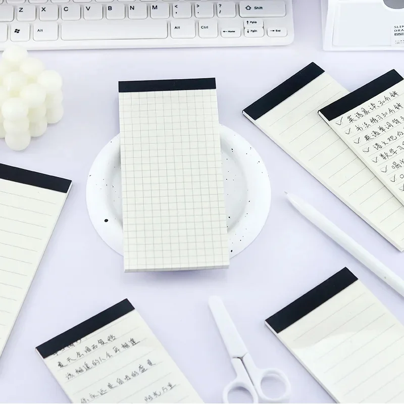 40 sheets Korean creative stationery MUJI minimalist long planner memo pad portable note small notebook TODO plan notes