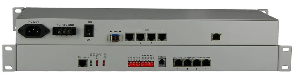 75ohm + 120ohm sem moldura E1 Modem PDH Multiplexador óptico