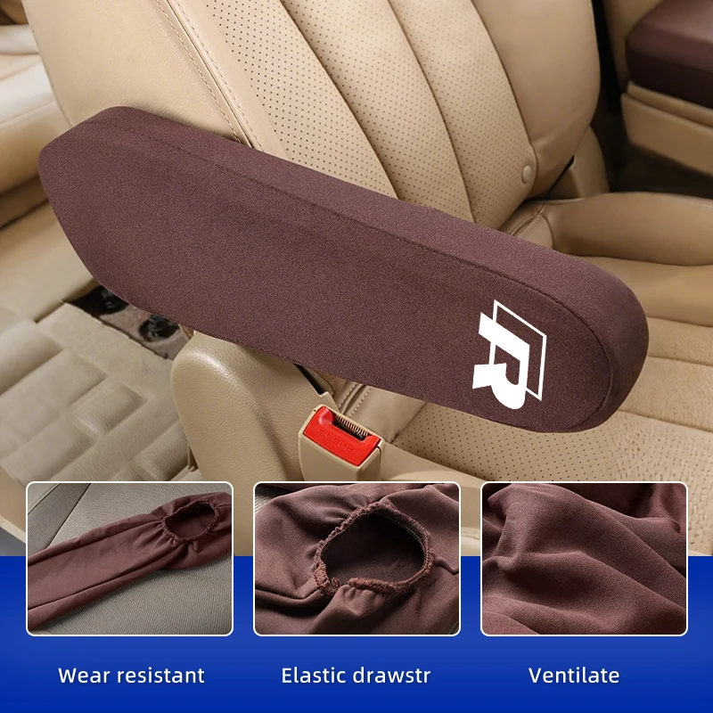 مساند ذراع السيارة يغطي وحدة التحكم المركزية مرونة مسند ذراع المقعد الأمامي حامي يغطي لشركة فولكس فاجن R جولف 5 7 بولو جيتا ساجيتار ماجوتان باس #4