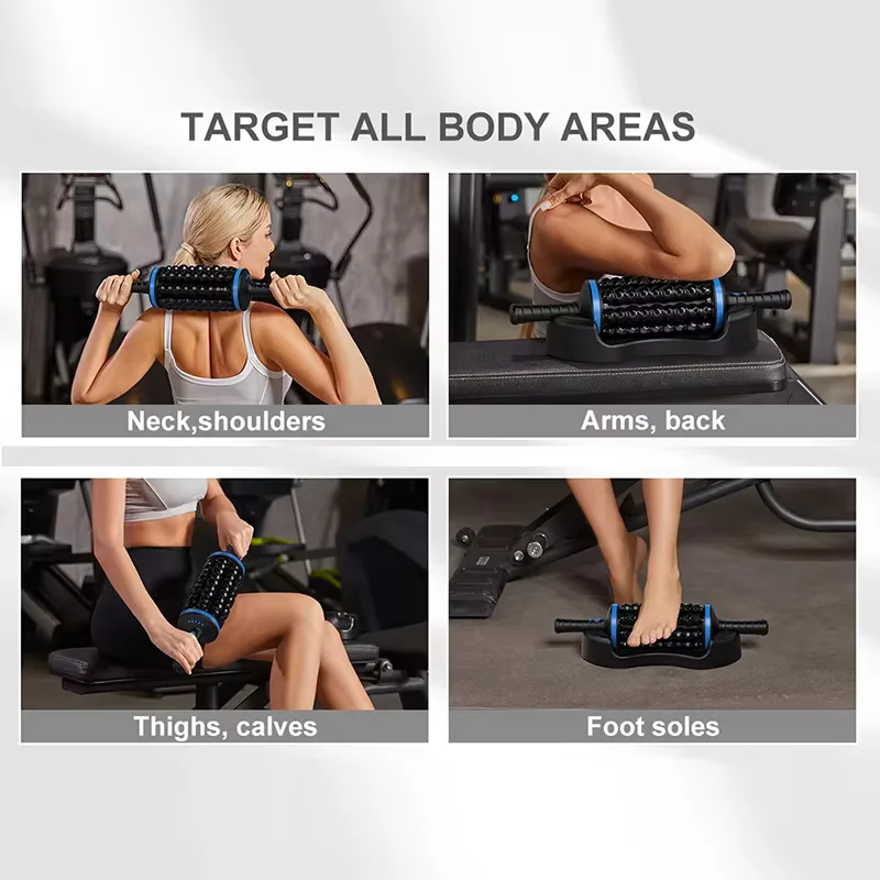 เครื่องนวดตัวแบบไร้สาย ชาร์จซ้ำได้ ระบบสั่นสะเทือน 360 องศา นวดคลายกล้ามเนื้อ พร้อมฐานแบบแฮนด์ฟรี