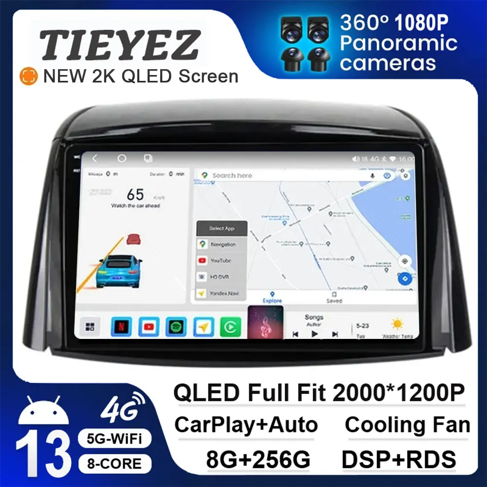 

Android 13 For Renault Koleos 2008 - 2016 QLED Touchscreen Stereo Multimedia Autoradio Navigation Radio Player Car GPS Head Unit