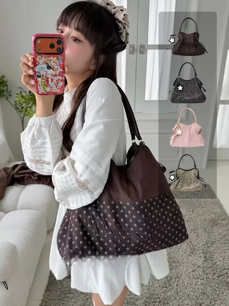 BadBlue バッドブルー ピンク レオパード柄 トートバッグ Y2K 韓国 BadBlue バッドブルー ピンク レオパード柄 トートバッグ Y2K 韓国