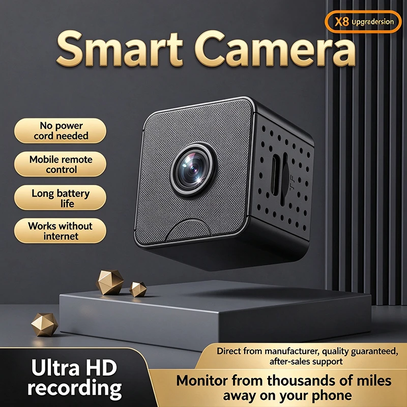 Lenovo WiFi Mini Camera Wireless Video Recorder Security Protection Camera Smart Home Monitoring Camera For Infants And Pets