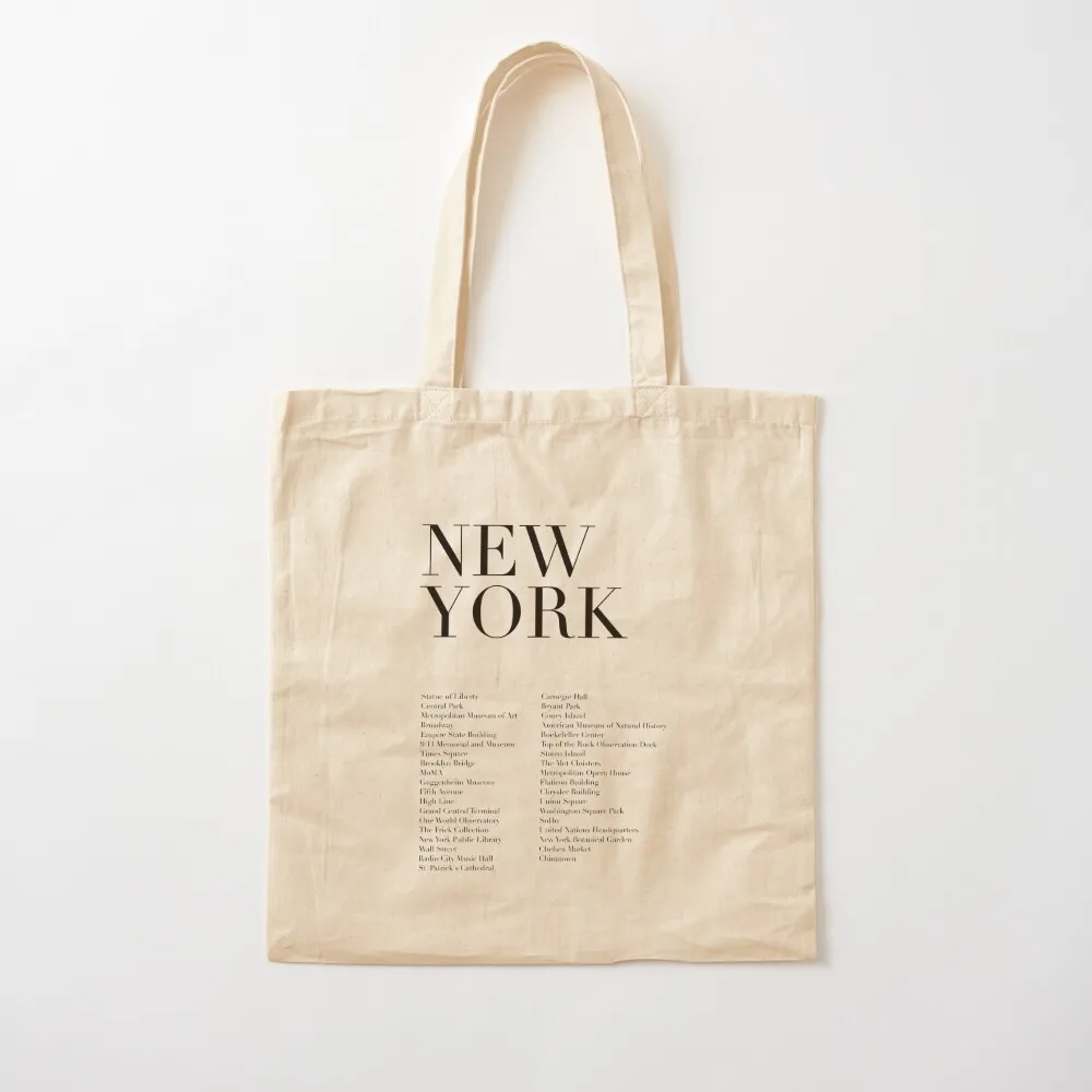 New York Monuments Tote Bag Big bag women woman shopping bag Shopper reusable grocery bags