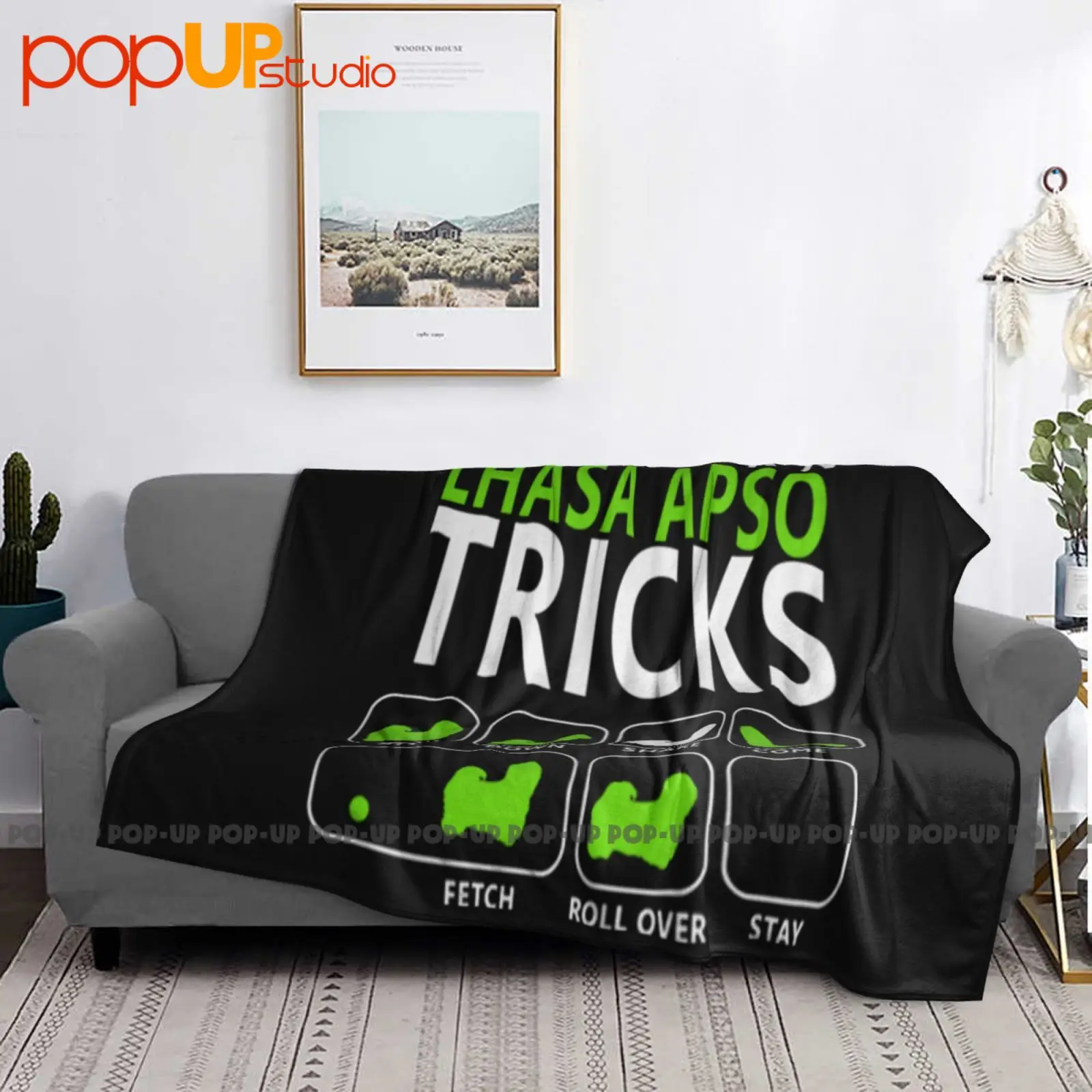 Lhasa Apso Tricks العنيد الجلوس يهز تعال جلب بطانية فائقة النعومة غطاء أريكة الشتاء أغطية السرير