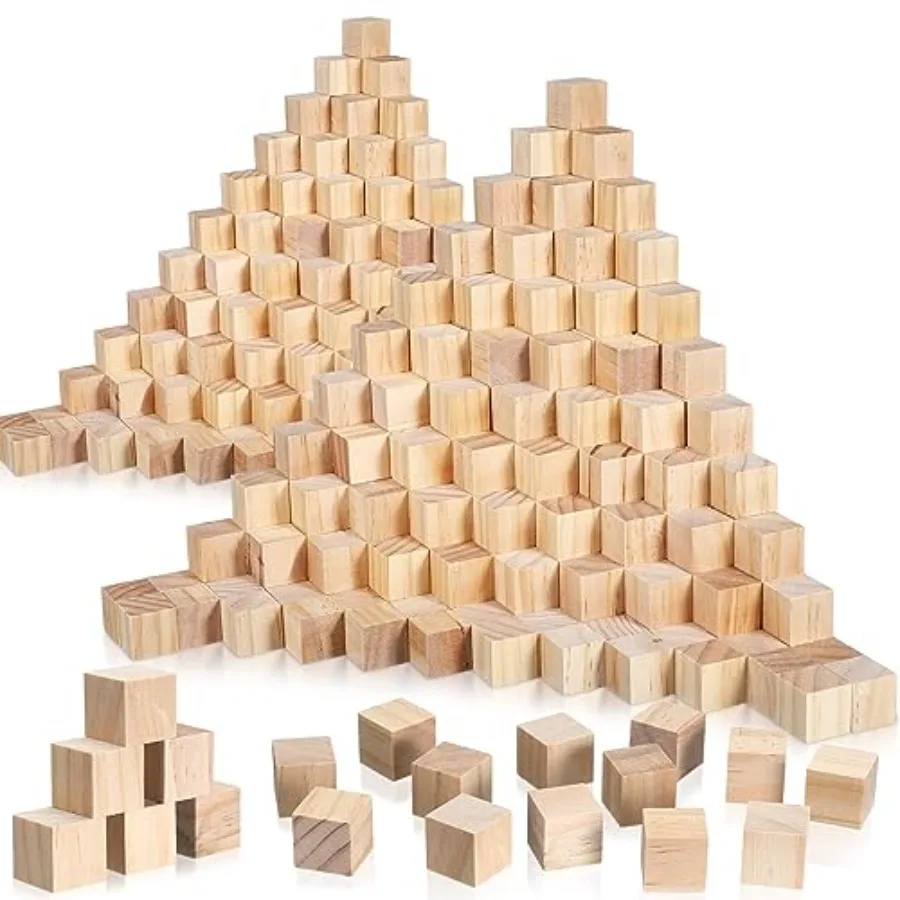 

Pcs Wooden Cubes, Unfinished Wooden Blocks for Crafting Natural Craft Wood Square Blank Cube for DIY Project Baby Showers