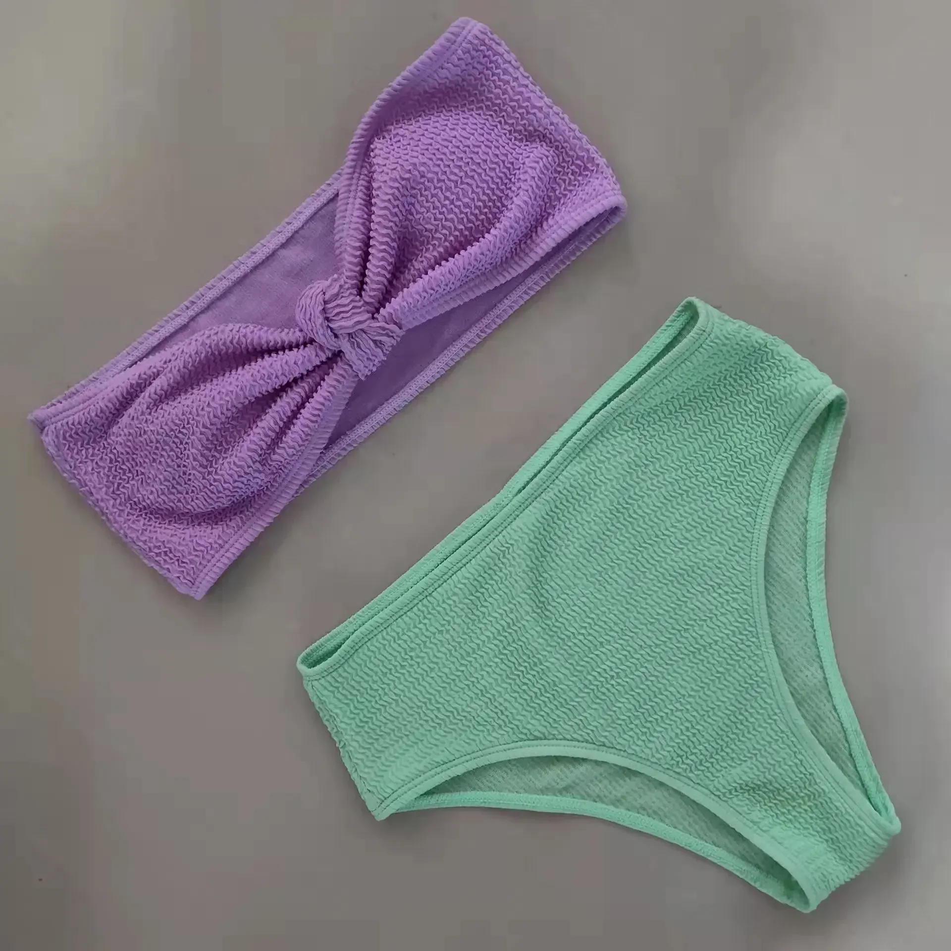 เซ็กซี่ด้านหน้า knot bandeau ชุดบิกินี่ biquini เอวสูงชุดว่ายน้ําชุดว่ายน้ํา Biquini conjunto de บิกินี่ tankini beachwear