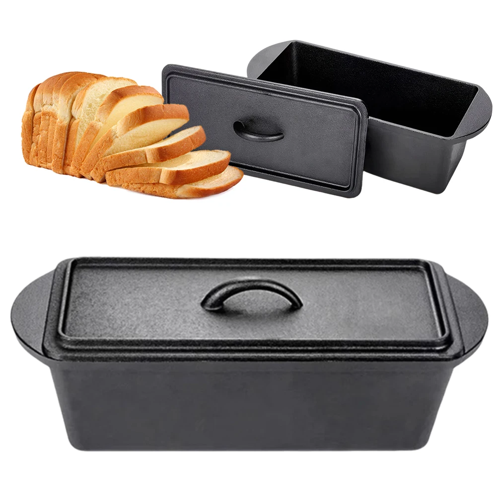 

Bread Mold with Lid Square Toast Mold None Coating Rectangular Loaf Pan for Baking Cake Sandwich