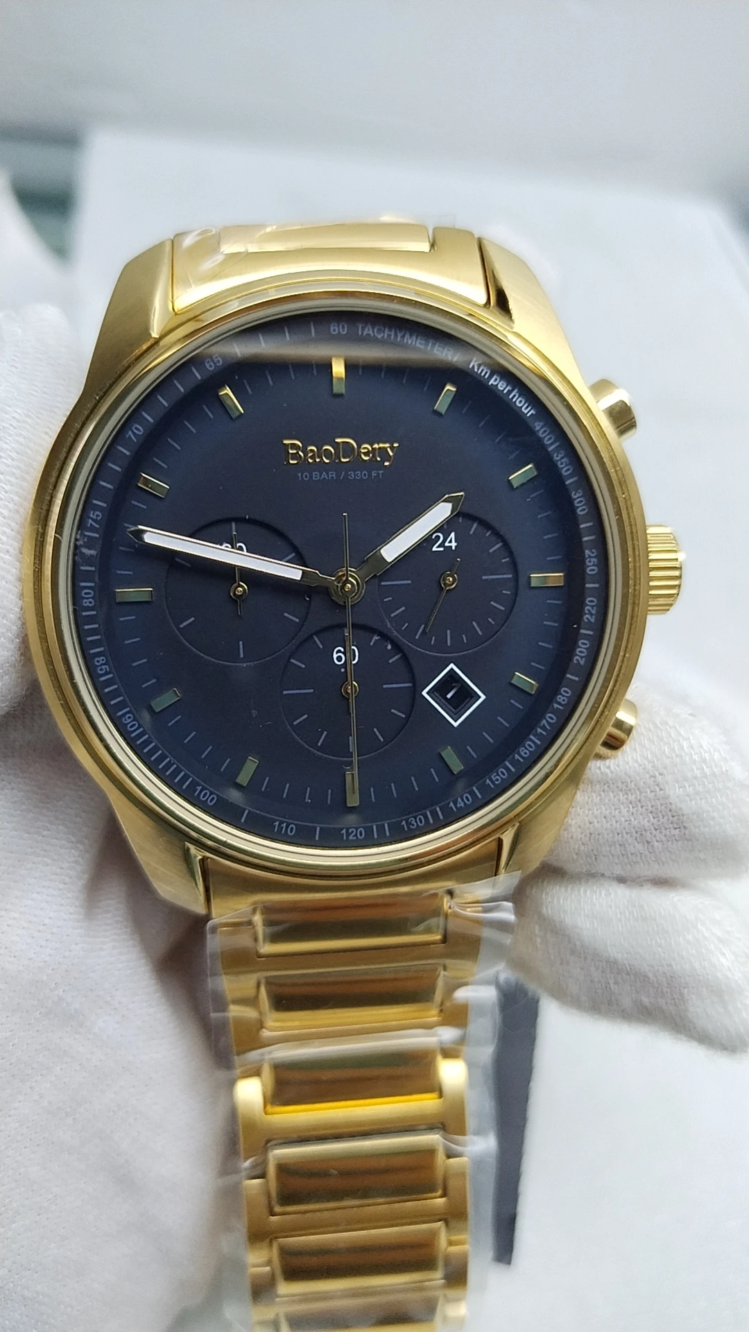 Lussuoso orologio da polso da uomo da 40 mm: quadrante verde con stella a cielo pieno letterale e lunetta con diamanti per un regalo unico
