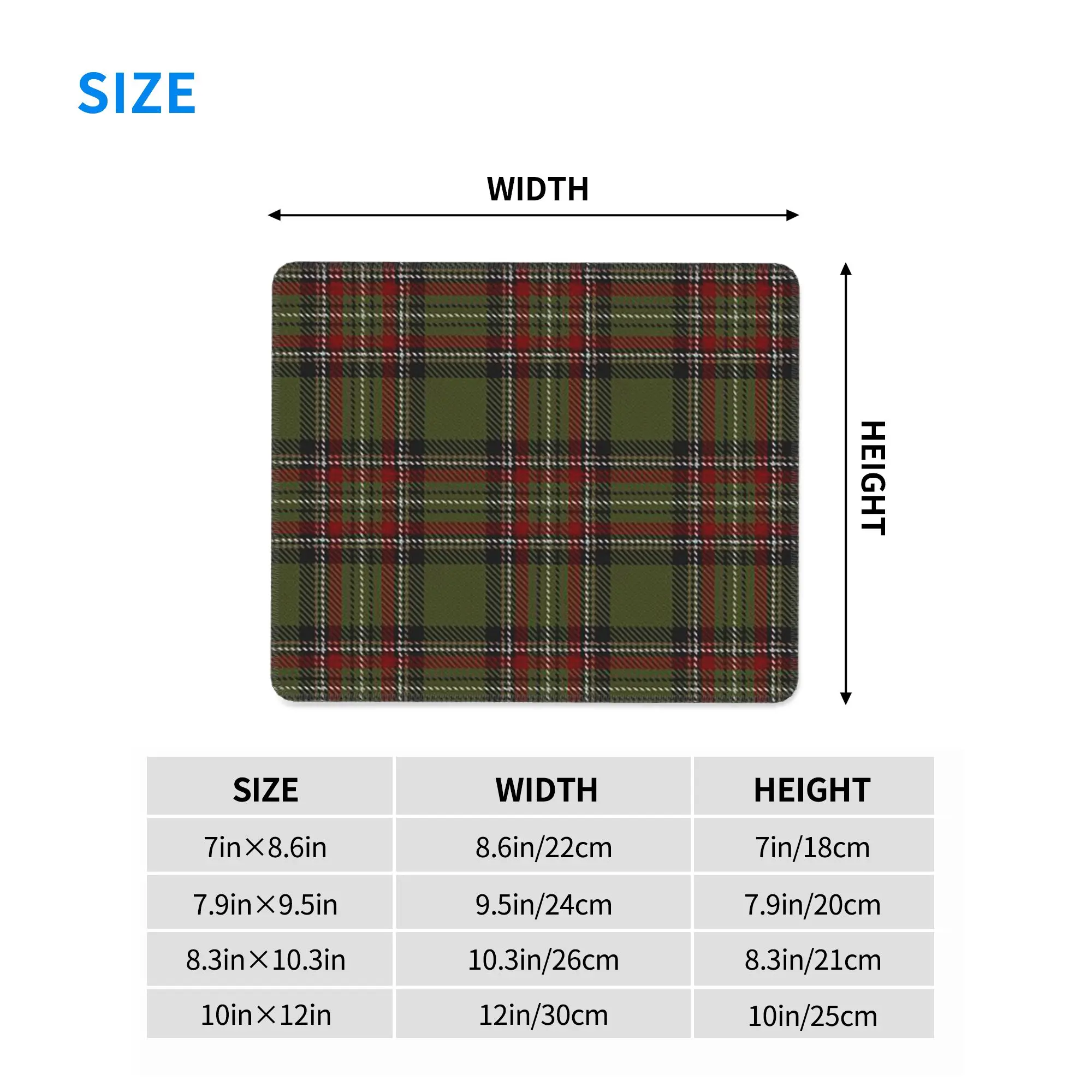 Classic Scottish Clan Tartan Plaid Mouse Pad Computer Keyboard Mouse Mat Gamer PC Laptop Desk Mat Office Accessories Table Mats