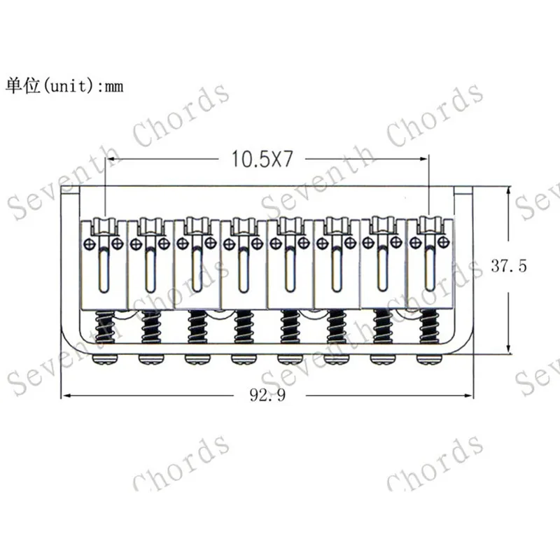 A Set Chrome Black Gold 7 8 Strings Electric Guitar Bridge Roller Saddle  Accessories Parts