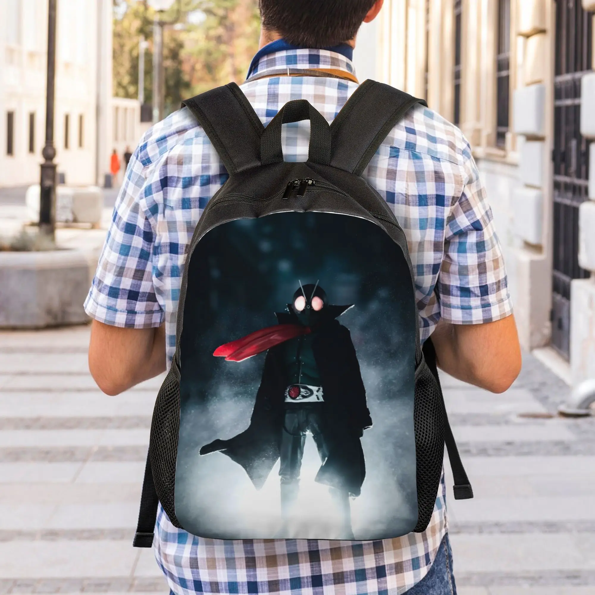 

Back to school season Portable Kamen Rider 9 Storage Bag BANDAI Teenager Rucksack Backpack