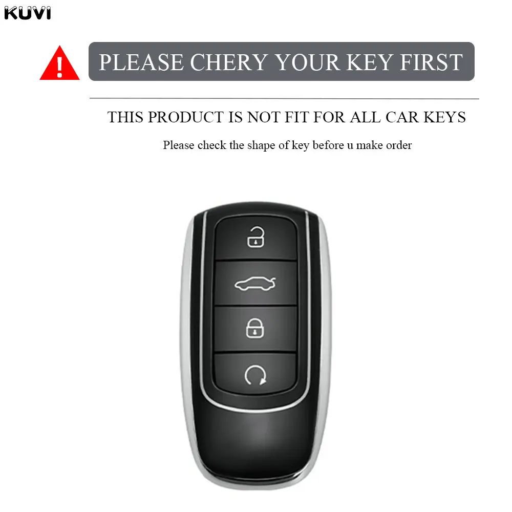 4 زر حافظة مفاتيح السيارة من البولي يوريثان غطاء شل لشيري تيجو 8 برو تيجو 8plus جديد 5 Plus 7pro ماكس Omoda 5 C5 Modod فوب اكسسوارات