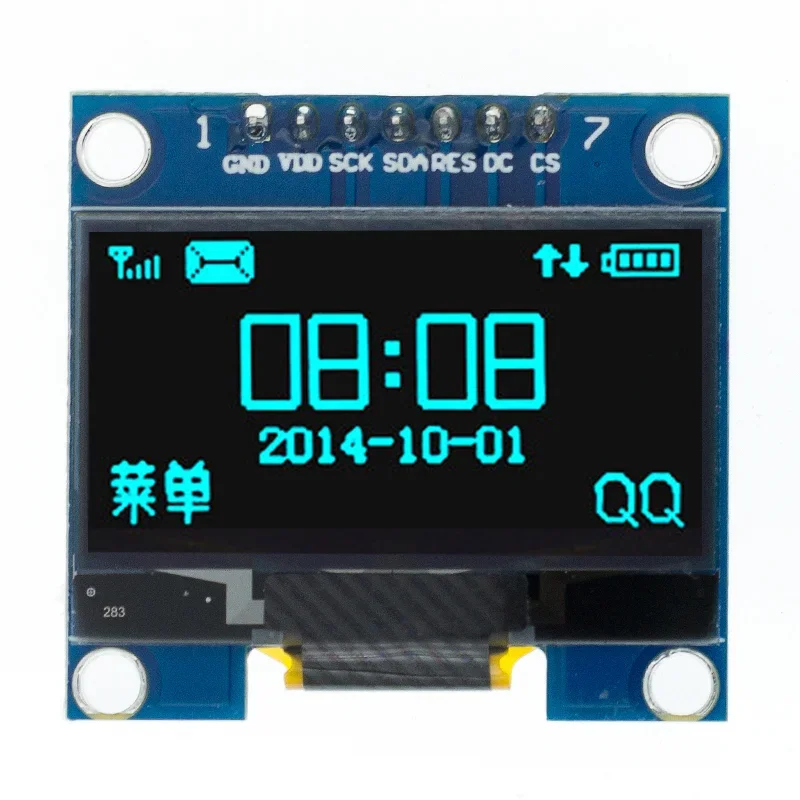 Imagem -04 - Módulo de Exibição do Módulo Led Oled Spi Iic I2c Comunique Branco Cor Azul Lcd 128x64 Módulo de Exibição Led