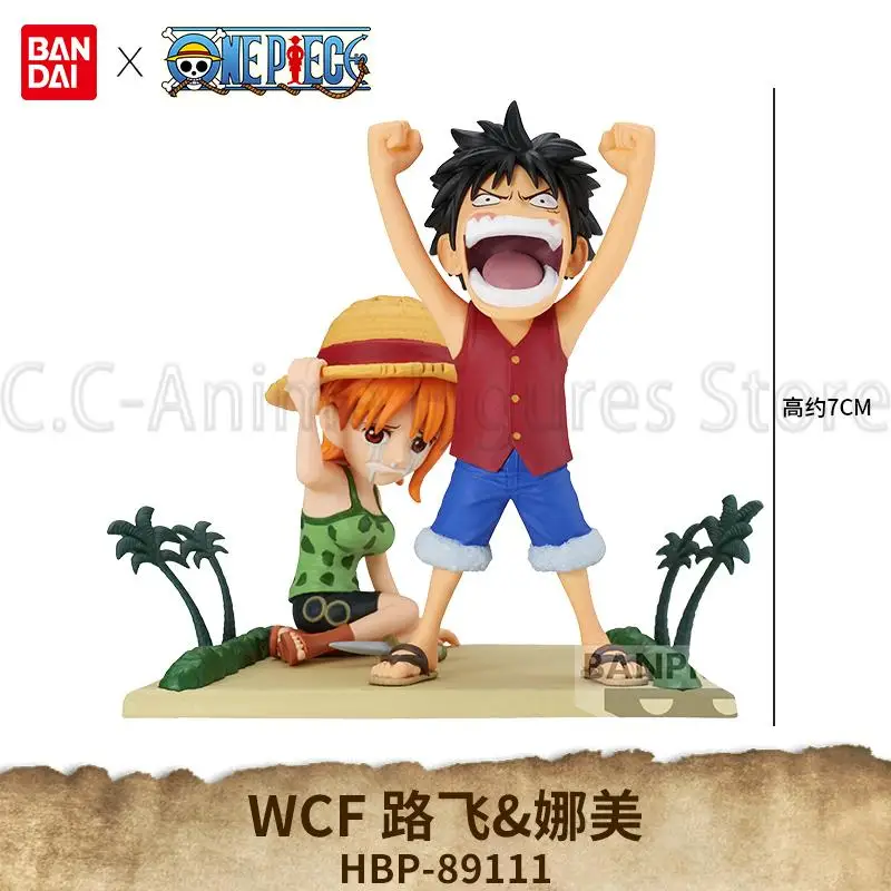 Banpresto One Piece Figura Anime, Wcf Luffy Nami Modelo Brinquedo, Criança Festival Presente, Ornamento Da Boneca, Original Caixa Genuína, Em estoque