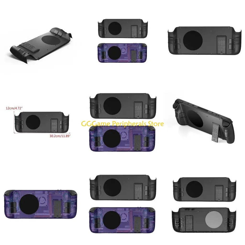 

U55B Console Back Cover Shell Heat-dissipation Case with Foldable Support Kickstand Gamepad Frame Bumper Skin for Steam-Deck