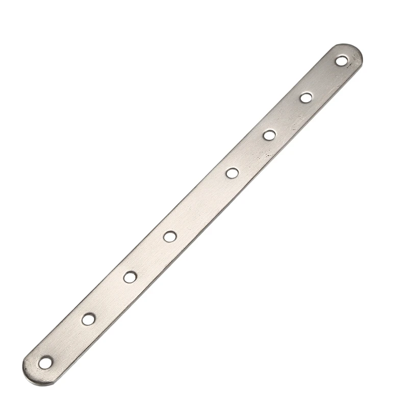 8X Metal 8 Holes Flat Straight Design Corner Brace Angle Bracket 250Mm