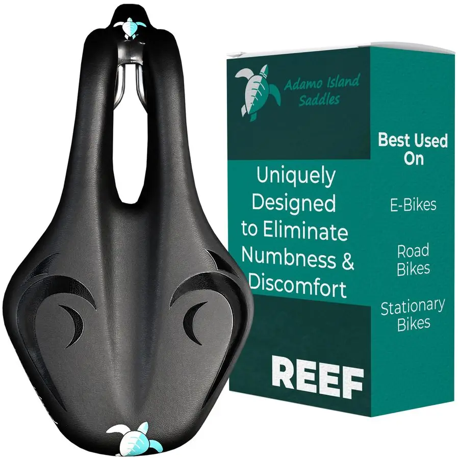 

Island Saddle Reef EBike Seat Anatomic Relief Bicycle Saddle For Spin Bikes, EBikes, amp Stationary Bikes With Waterproof Cover