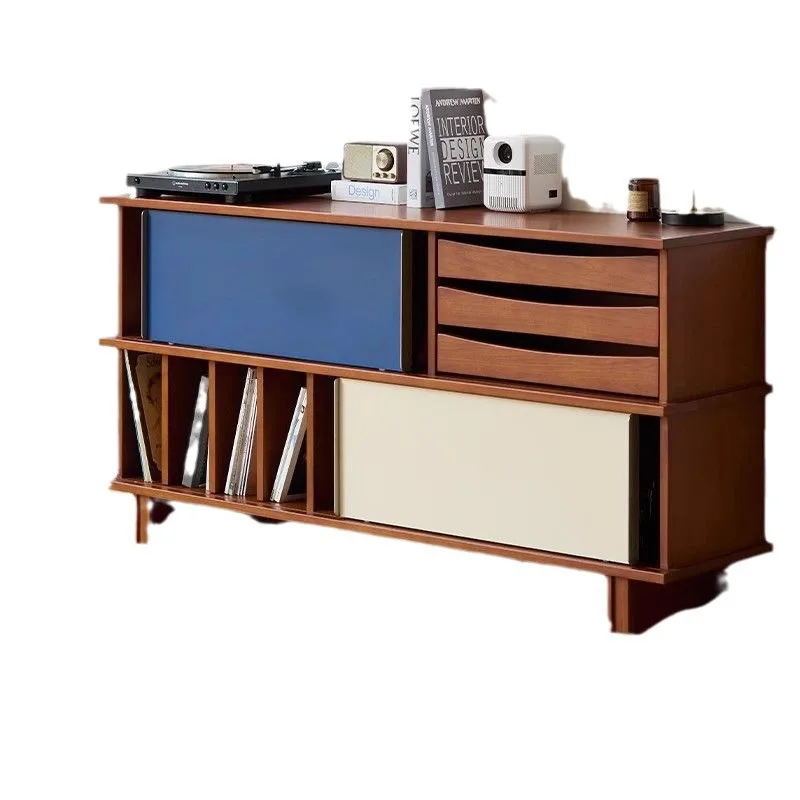 

Medieval chest c abinet, retro solid wood edge cabinet, entrance ca binet, living room storage, drawer cabine t, sliding door, t