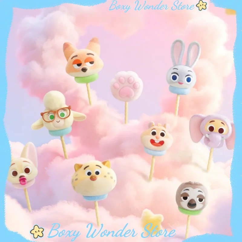 

Новая натуральная Zootopia Flocking Marshmallow Series слепая коробка модная фигурка настольные украшения кавайные украшения подарок для девочки