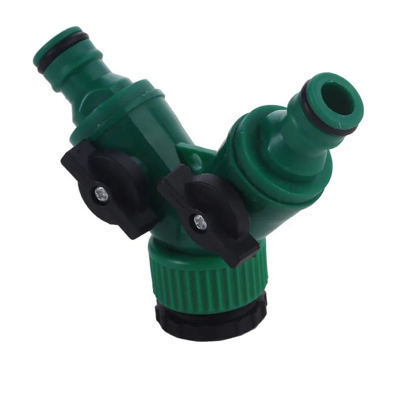 2-Way Garden Tap Water Splitter Female Thread Garden Hose Y Type Watering Adjustable Switch Water Controller Valve