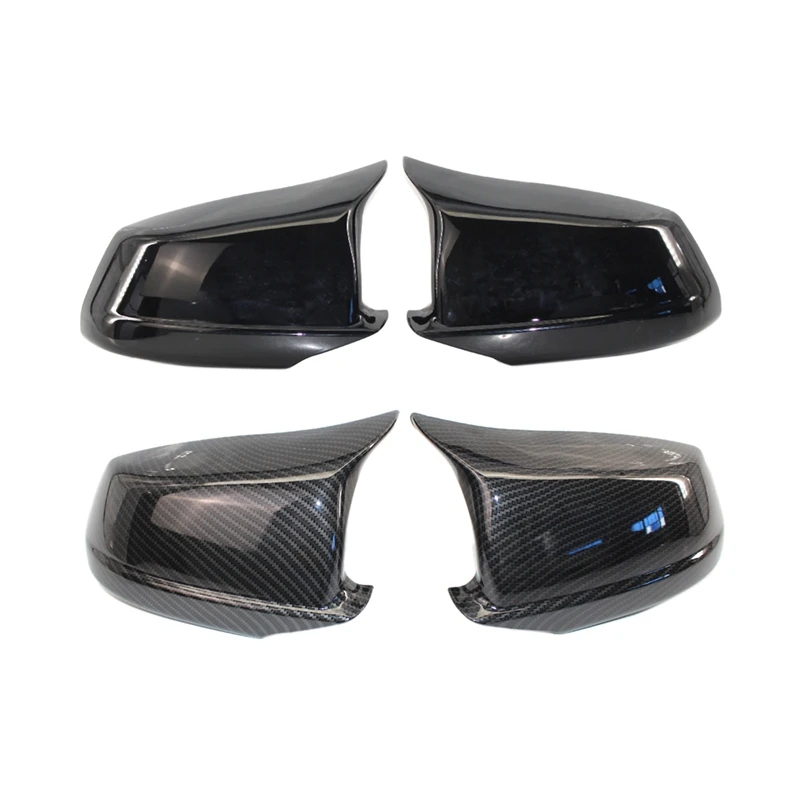 

2 Pair Mirror Covers For Bmw 5 Series F10/F11/F18 Pre-Lci 11-13 Mirror Caps Stickers Covers, Black & Carbon Fiber