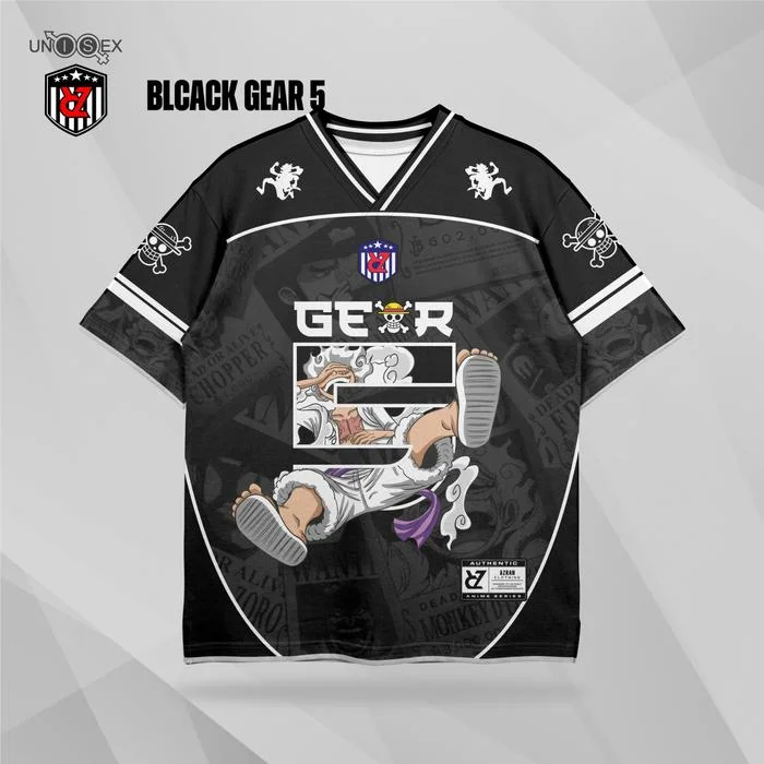 Uma peça macaco d. Luffy 5 camisa y2k estilo coreano kpop beisebol hóquei oversize tshirt moda casual anime unisex topos t