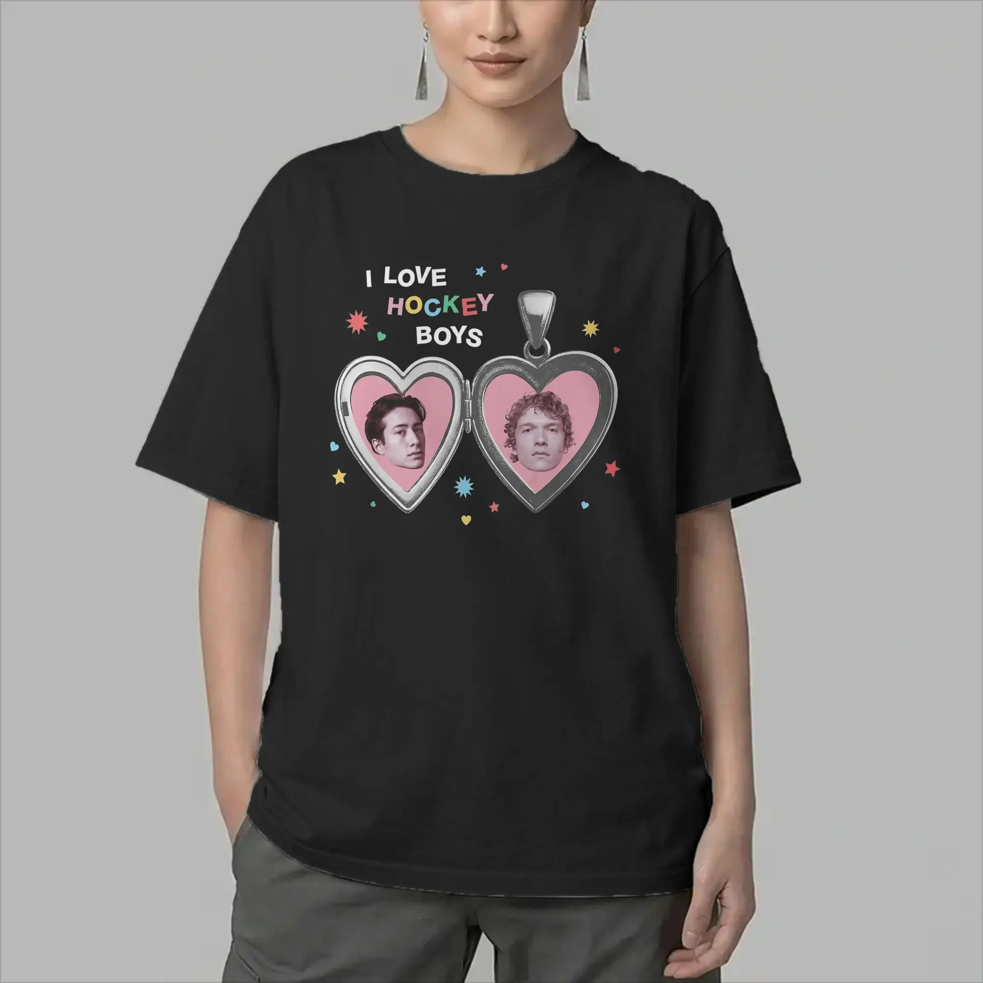 Connor Storrie And Hudson Williams T Shirts Men Cotton Funny T-Shirts Round Collar Heated Rivalry Tees Short Sleeve
