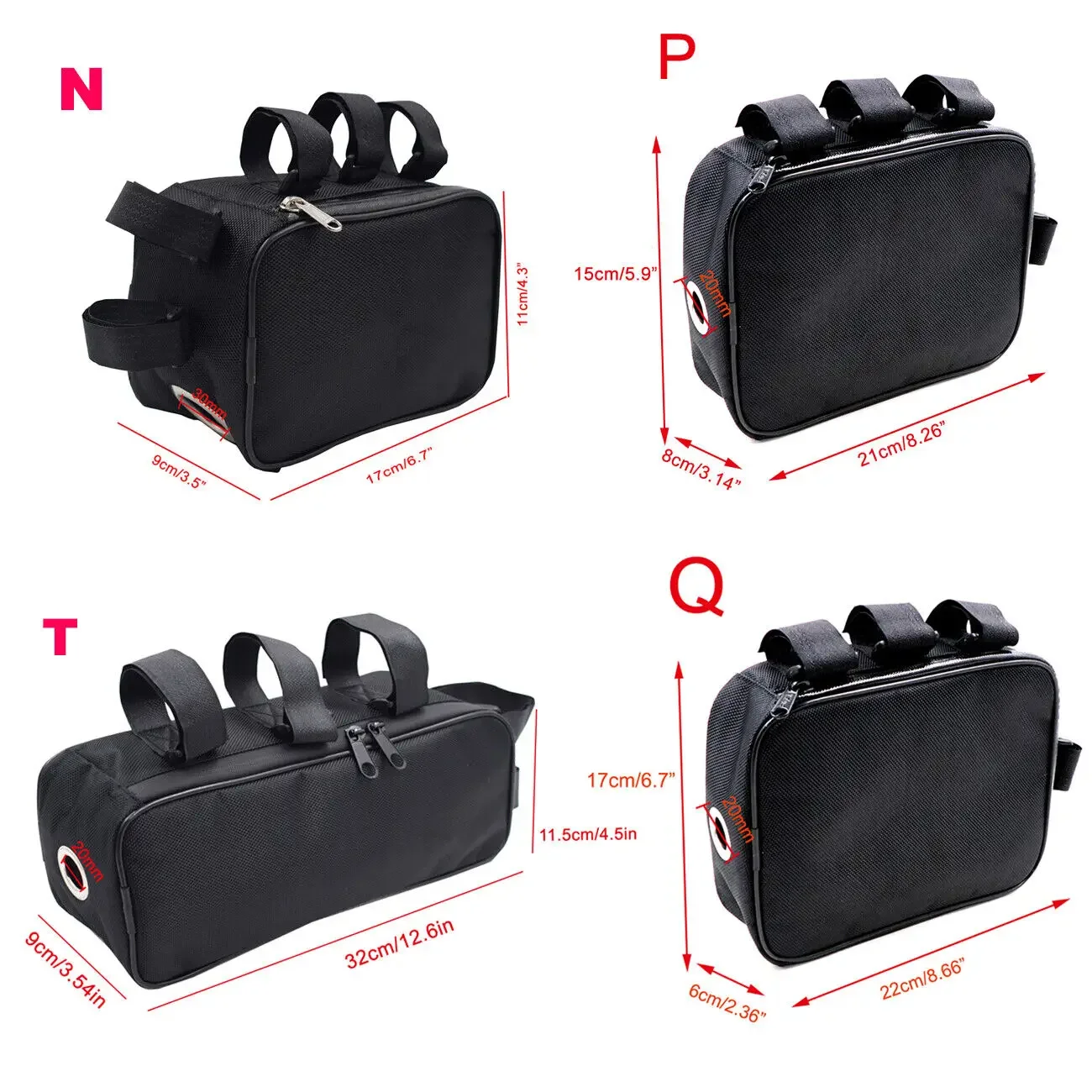 Bicycle Bike Tube Frame Pack Bag Case Battery front Tool Box Storage MTB Ebike