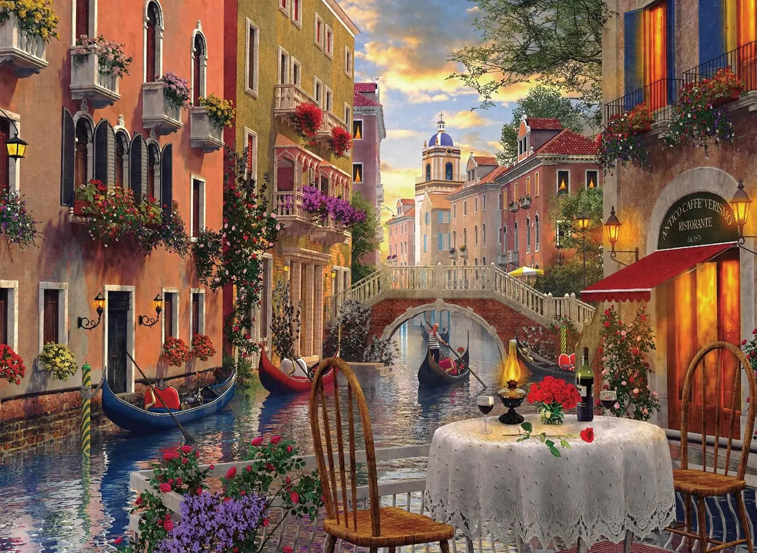 Rompecabezas romántico de 75x50cm, rompecabezas de papel de Venecia, regalo de 1000 piezas para chico, amigo, decoración de pared para el hogar y la Oficina, juegos de actividades familiares
