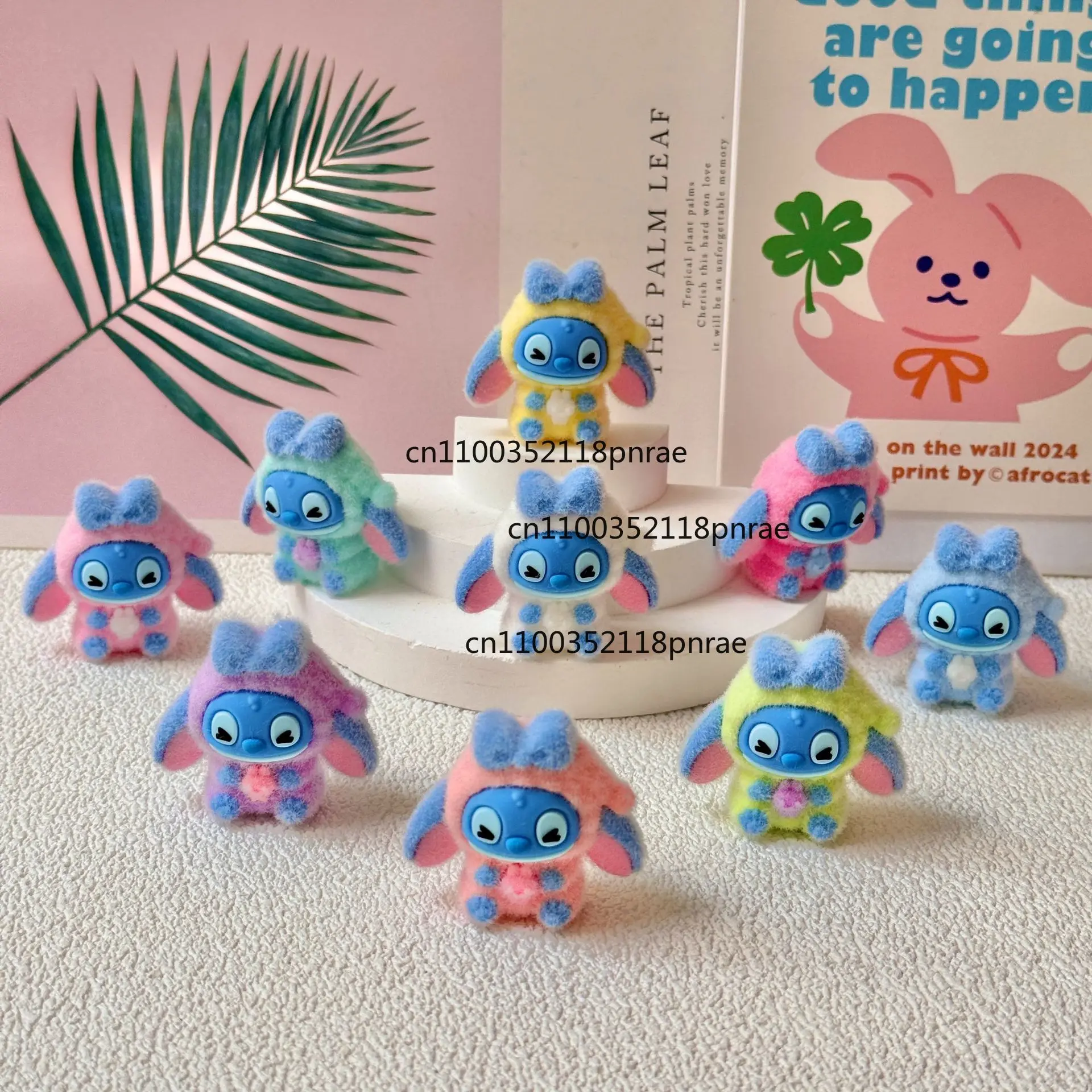 2025 9개/세트 미니 스티치 피규어 장난감 만화 피규어 데스크탑 장식 모델 장식품 남아 여아 크리스마스 선물