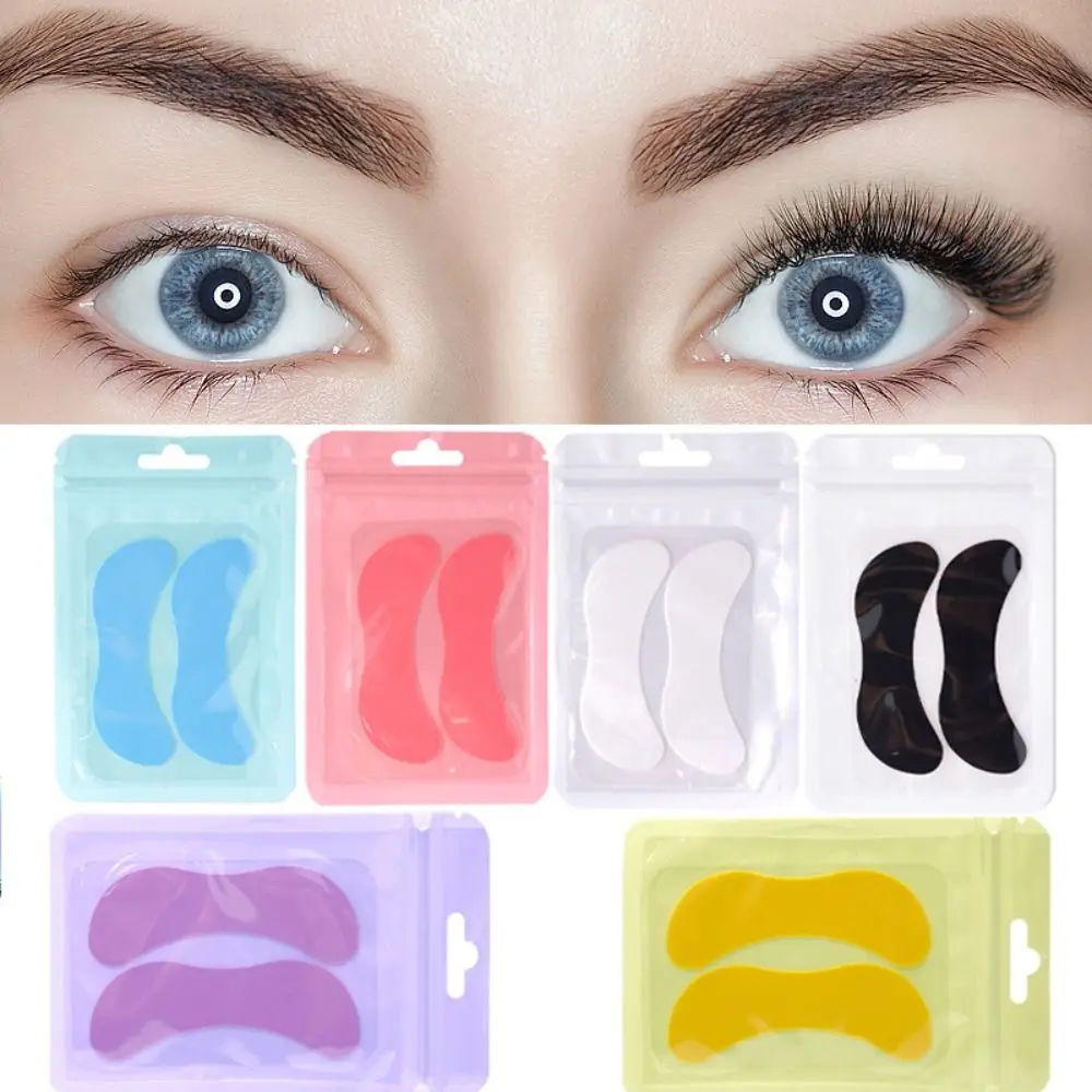 1Pair Reusable Silicone Eye Pads Stripe Lash Lift Eyelash Extension Hydrogel Patches Under Eye Gel Patch Makeup Tools Eye Pads