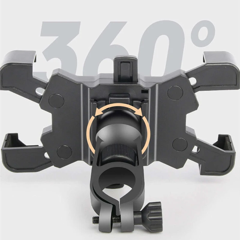 360° Rotatable Bike Phone Mount Universal Handlebar Phone Cradle Shockproof Phone Holder Compatible with 4–7 Inch Smartphones image 3