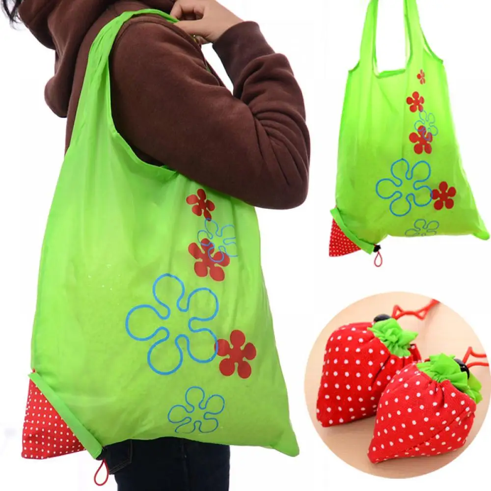 Sac à provisions réutilisable pliable Harvey, sac d'épicerie en nylon, sac à main fourre-tout vert, sacs de rangement de grande capacité, impression