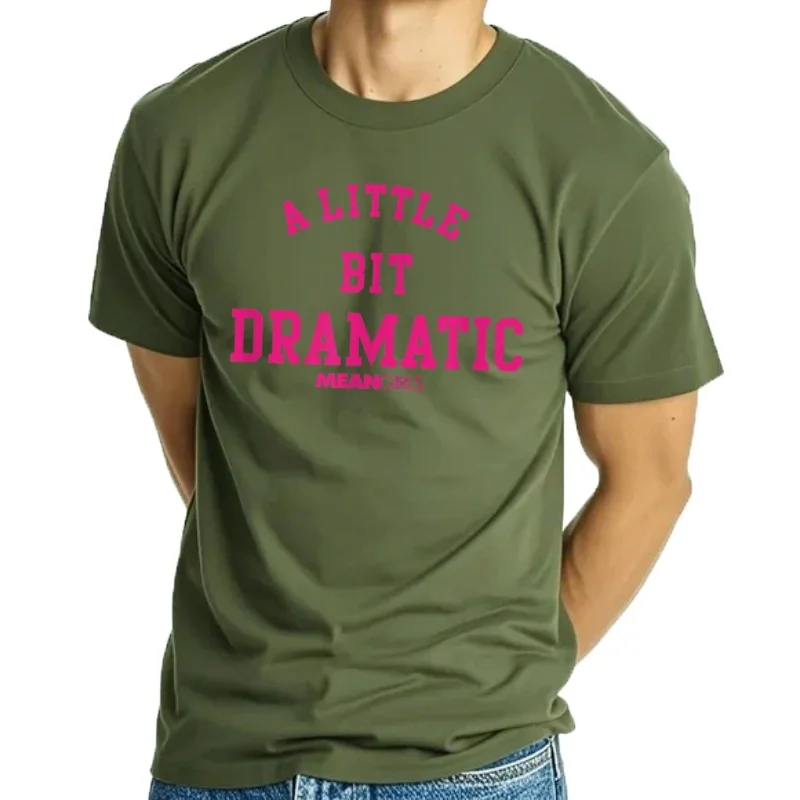 Camiseta Mean Girls A Little Bit Dramático, camisetas de Hip Hop para hombre, camisetas estampadas, camiseta de algodó