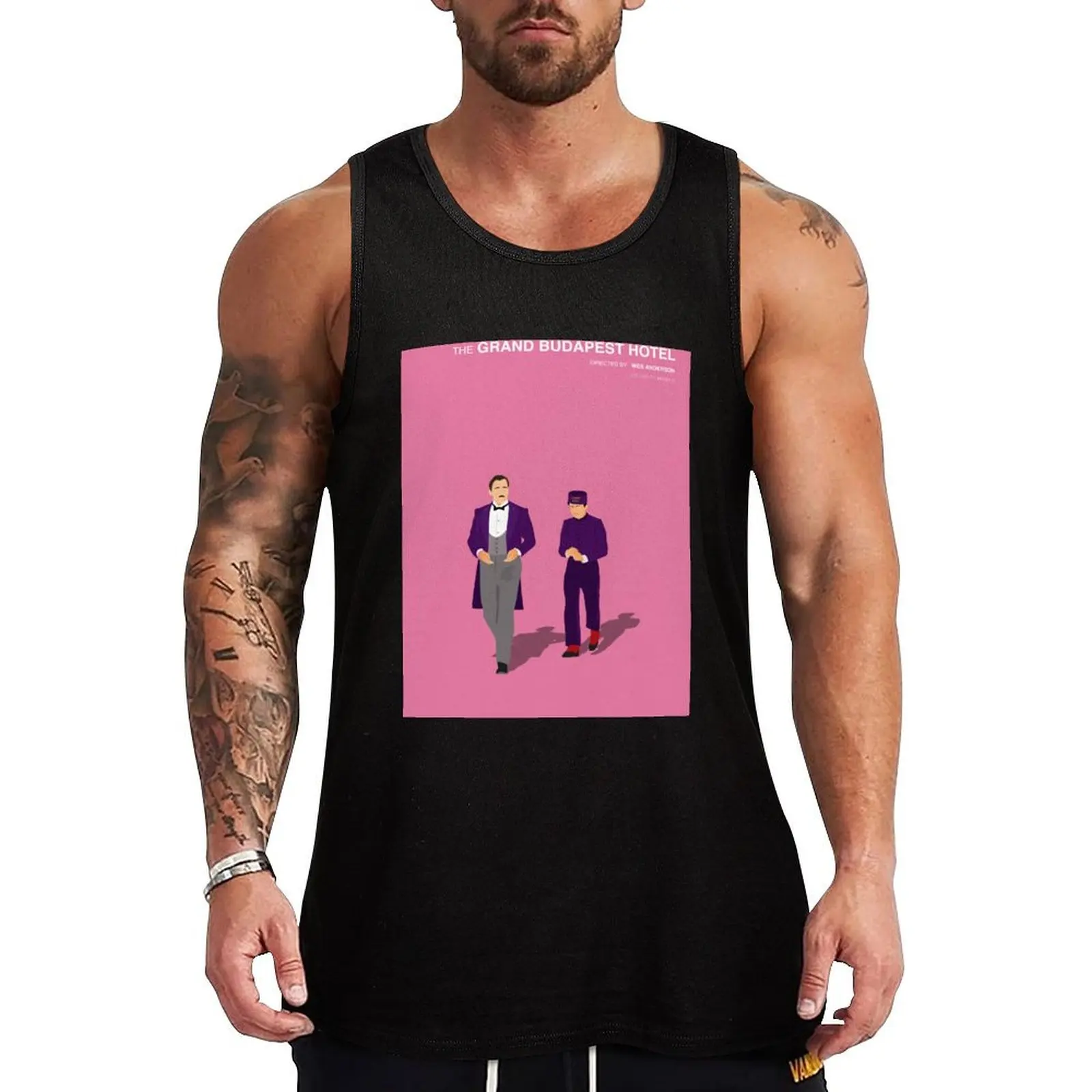 

The Grand Budapest Hotel Minimalist Movie poster Tank Top fashion 2025 man sleeveless Men's t-shirts man vest