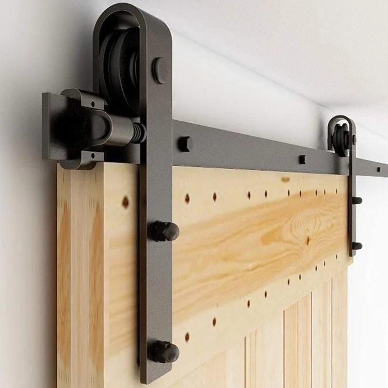 A full set of hardware accessories for American barn door crane rails, a complete set of household sliding door rails