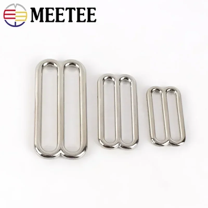 10/20/30Pcs 20-50mm Metal Belt Buckles O D Ring Tri-Glide Bra Webbing Adjust Buckle DIY Clothes Sewing Hardware Accessories