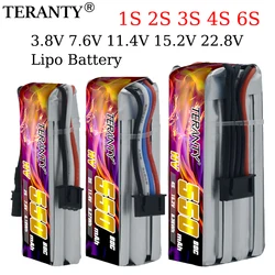 2PCS TERANTY 1S 2S 3S 4S 6S 60C 70C 80C HV LiPo Battery 550mAh PH2.0/XT30 Plug For RC Helicopter Quadcopter FPV Racing Drone Par