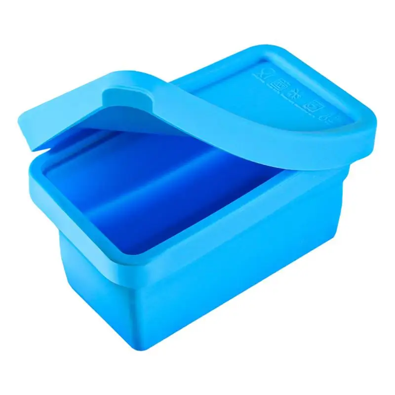 Silicone Freezer Tray Large Ice Cube Tray Freezer Molds for Food Easy Meal Prep Container Freeze Soup Sauce Broth Leftovers Soup