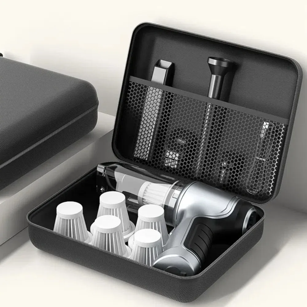 

New Eva Car Vacuum Cleaner Storage Box Waterproof Hard Shell Vacuum Cleaner Protective Bag Zipper Digital Storage Box Auto