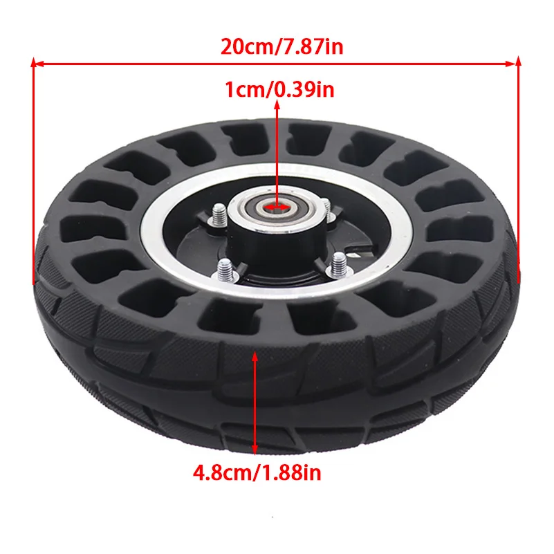NEW High quality 200x50 solid tires non-inflatable wheels 8 inch solid wheels for scooter wheels
