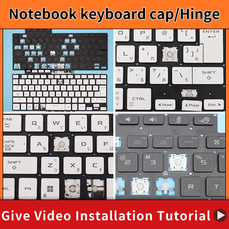 

Сменный шарнир для клавиш ASUS ROG Zephyrus G16 (2024) GA605 GA605WV G14 GA403U, клавиатура ноутбука, ключ и зажимы