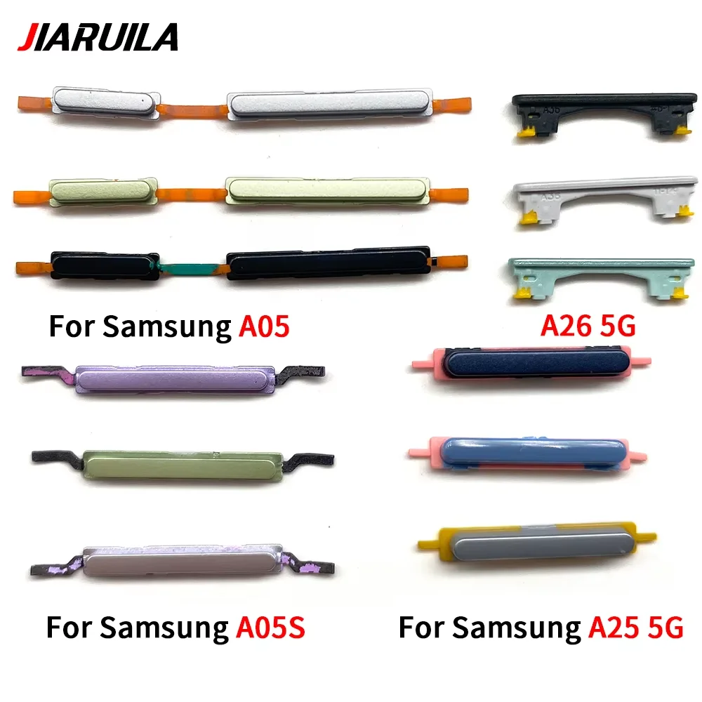 100Pcs，For Samsung A04 A04S A04E A05 A05S A06 4G A25 A26 A16 A23 5G A36 A24 A35 A42 A55 A10E A20E Power Volume Side Button Key image 5