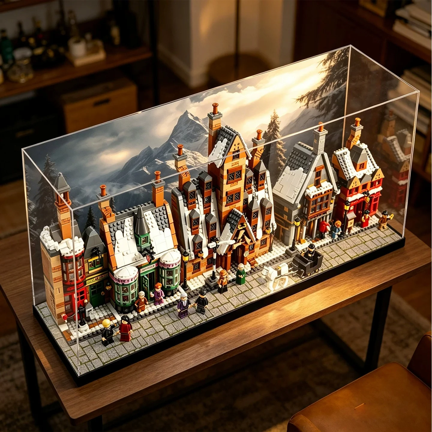 For LEGO 76457 Hogsmeade Village Acrylic Display Case, Crystal Clear Dustproof Storage Box - view 3