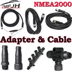 AD 0.5M - 4M Length Wiring NMEA 2000 Cables Sockets Multifunction Converter NMEA2000 Adapters Connect Up to 6 Cables Lines