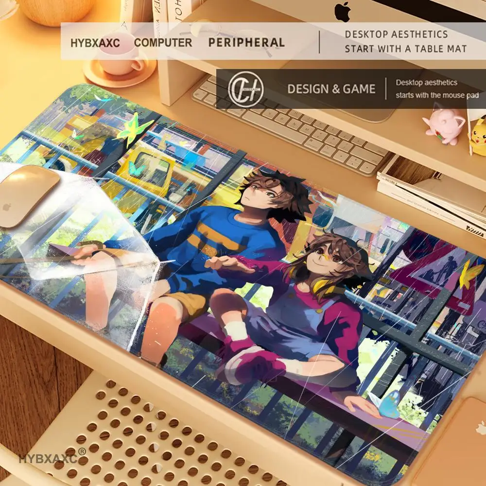 HYBXAXC Mouse Pad HD Desk Pad Game U-Until T-Then Mouse Pad Anti Slip Rubber Edge Locked Thickened Laptop Gaming Desk Mat 40X90