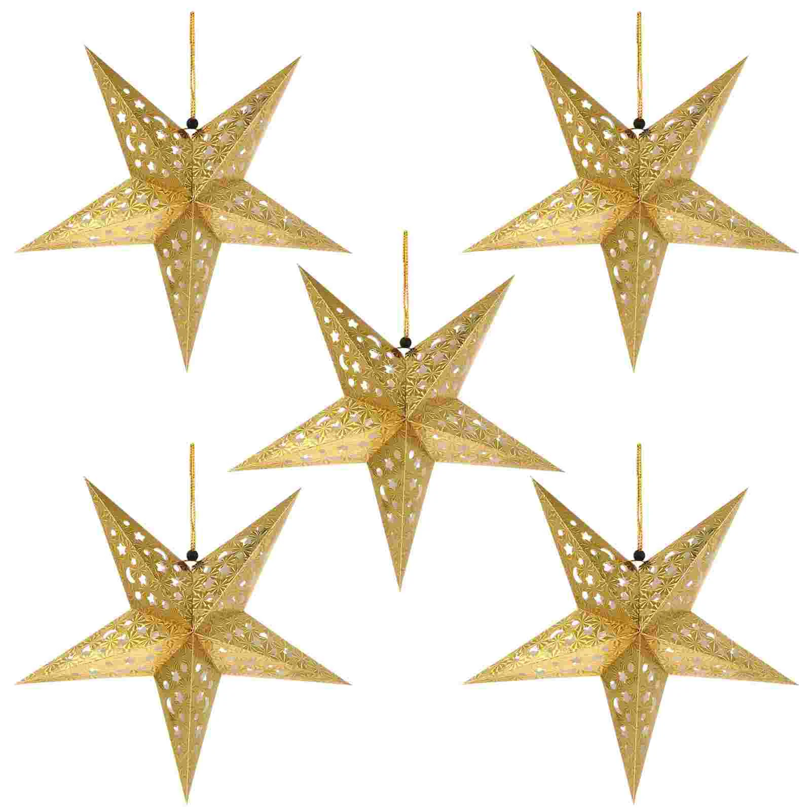 5 Pcs Decorate Light Covers Paper Gold Centerpiece Table Decorations Decorative Lamp Shades